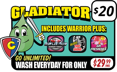 Gladiator express wash package - price and inclusions